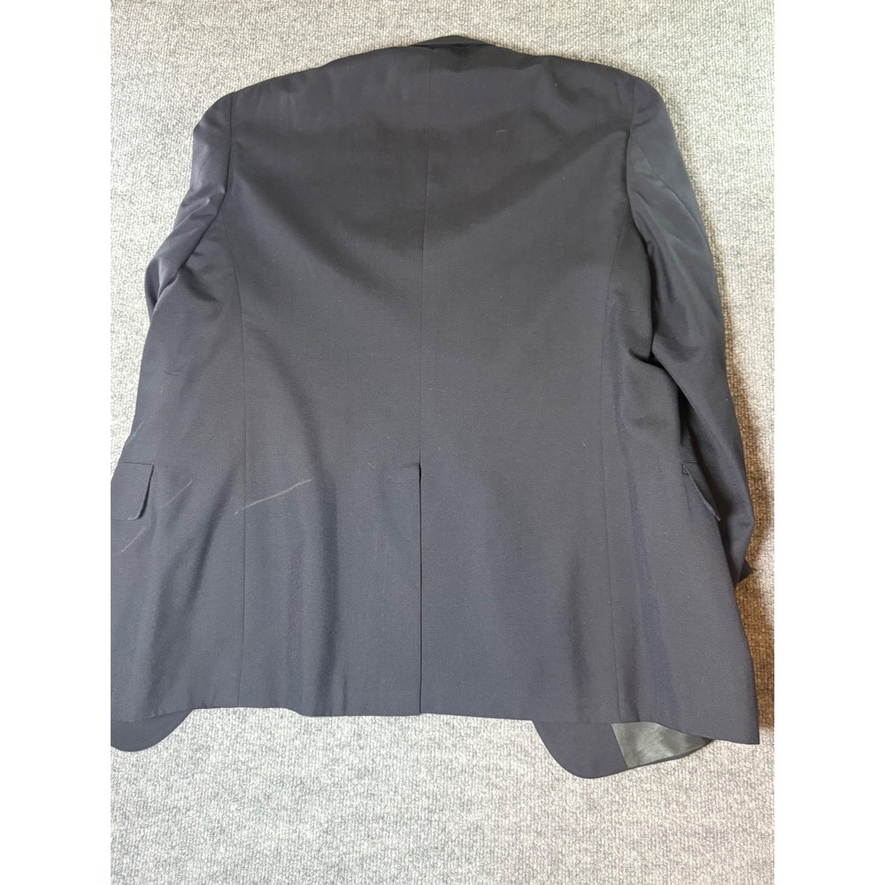 Brooks Brothers Mens Navy Blue Blazer 100% Wool Two‎ Button Jacket - Picture 3 of 8